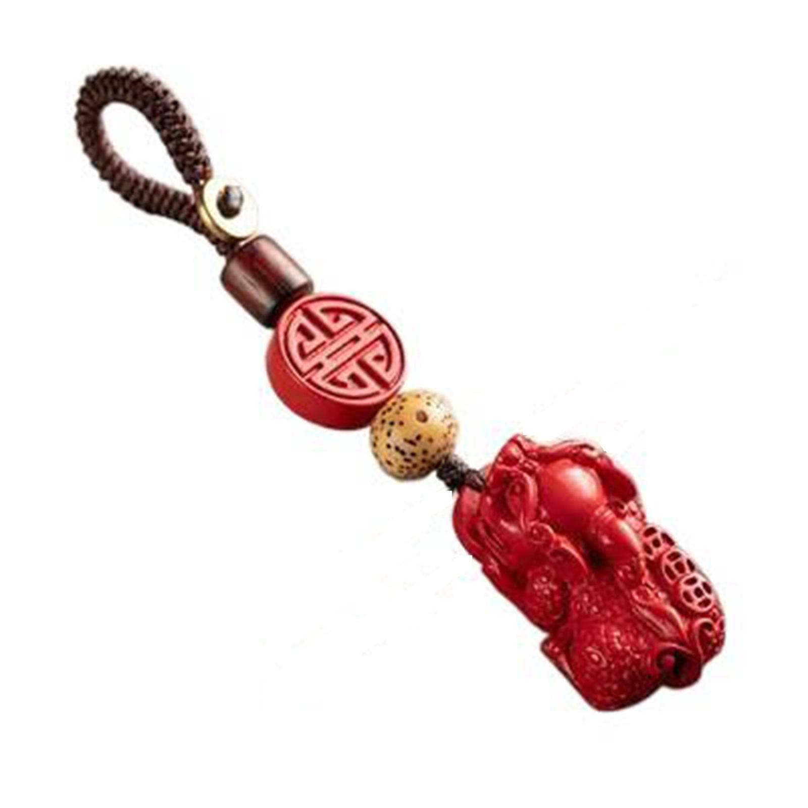 Amazon.co.jp: 天然朱色ペンダントキーホルダー貔貅キーホルダー幸運