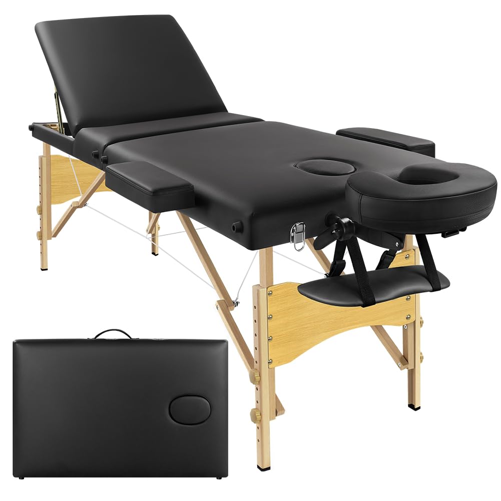 FURWOOPortable Foldable Massage Bed for Salon Spa Home Shop Use Massage Table