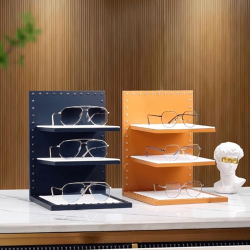 Expositor de gafas de sol retro azul soporte para ordenar monturas 5