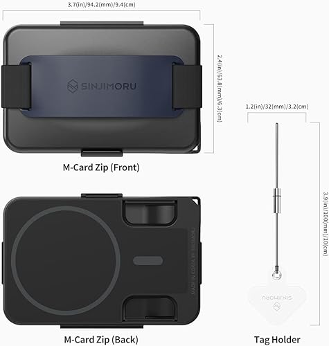 Miniatura 6 de Sinjimoru Cartera magnética segura como soporte de agarre para teléfono para cartera MagSafe, cartera para teléfono celular con soporte para