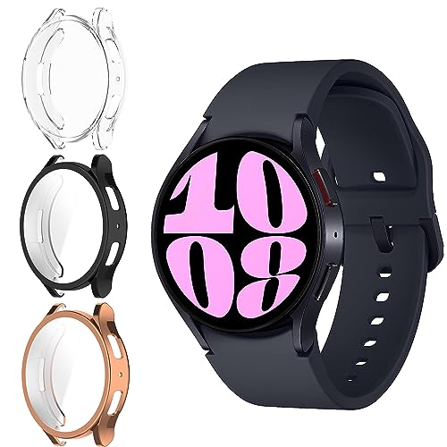 Galaxy Watch 6 Case, Lamshaw All-Around Protective TPU Bumper Cover Screen Protector Case Cover Compatible for Galaxy Watch 6 40mm/44mm, 44mm Case