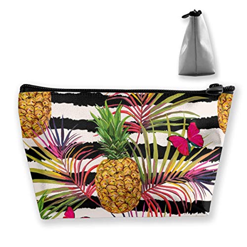 Preisvergleich Produktbild Trapez-Aufbewahrungstasche Buggy-Tasche Reise- und Heimtasche - Palmblätter, Ananasmuster Bedruckte Kosmetiktaschen Kulturbeutel Make-up-Empfang - Multifunktion