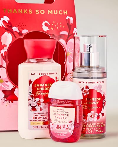 Image of Bath & Body Works Japanese Cherry Blossom Gift Set | Body Care sets - Bath Sets | For Men and Women | Kit for Birthday ,Anniversary & All Special Occasions | Premium Gift Packaging | Luxury Giftsets - Set of 3