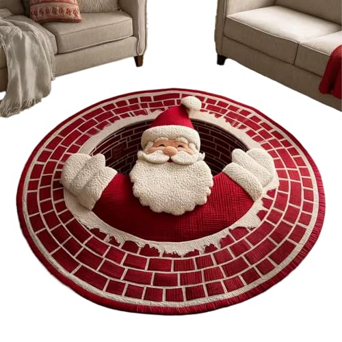 クリスマス 立体 マット,重厚 滑り止め 装飾 ドアマット,クリスマス 3D エリアラグ - エントランス 室外 入口 フロア パティオ ホーム アウトドア ベッドルーム リビングルーム キッチン ポーチ 室内用