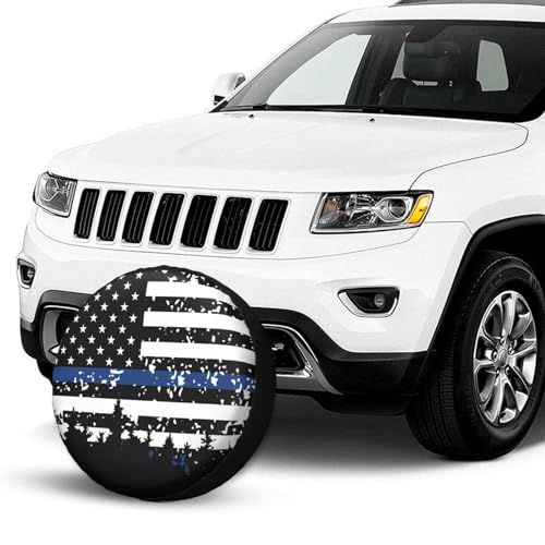 Image of Vintage American Flag Spare Tire Cover Wheel Protectors Tyre Covers Weatherproof Wheel Covers Universal Fit for Trailer Rv SUV Truck Camper Travel Trailers 17 inch
