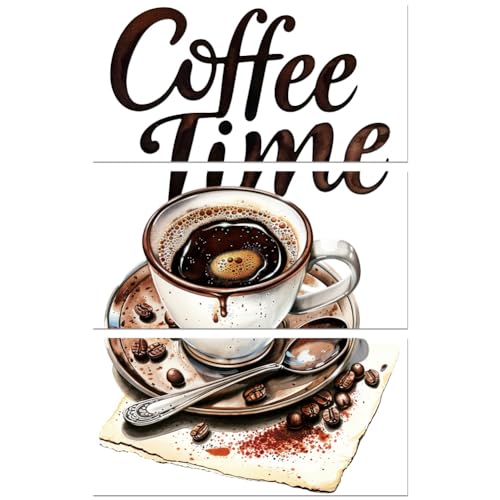 Peacoblue Rub on Transfers for Crafts 3Pcs Coffee Time 15cmx30cm