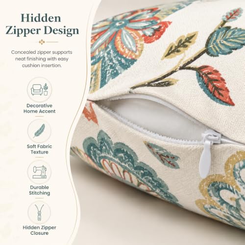 Image of Clasiko Cotton Cushion Covers Set of 5; 16x16 Inches; Tulip Treats