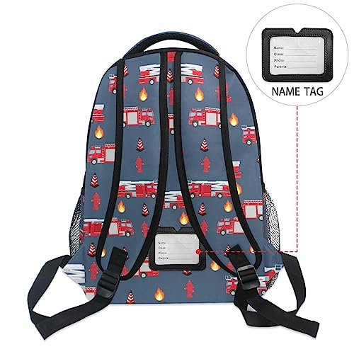 Travel-Laptop-Backpack-Daypack-College-School-Computer-Bag-Fire-Trucks-Bookbag-for-Kids-Fits-3-to-6-Years-Old Travel Laptop Backpack Daypack College School Computer Bag Fire Trucks Bookbag for Kids Fits 3 to 6 Years Old
