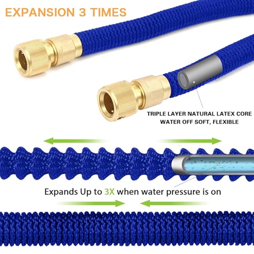 Manguera 30 Metros,Manguera Extensible,Manguera Jardin con Generador de Espuma,Mangeras Jardineria Flexible 3 Adaptadores de Diferentes Tamaños y 1 Soporte Para Manguera,Para Jardín,Exterior,Patio - imagen 5