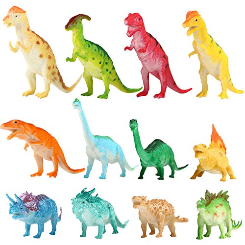 Dinosaur-Spielzeug Playsetvv mit 7 Zoll (12 Satz). Sichere Material mit gemischtem realistischem Dinosaurier, Yeoha Toys… – Bild 2