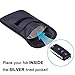 Wisdompro RFID Key FOB Protector for Car Key Signal Blocking; WP4694 Faraday Bag for Anti-Hacking, Anti-Theft Pouch - Black