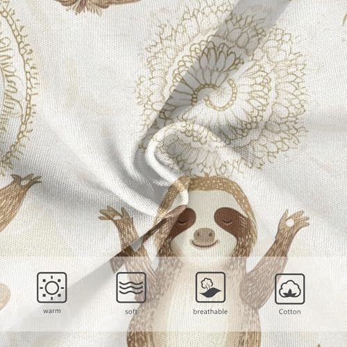 Wusikd Cute Sloths Doing Yoga Lotus Girls' Underwear Cotton Girls Briefs Soft Toddler Underwear 2T3