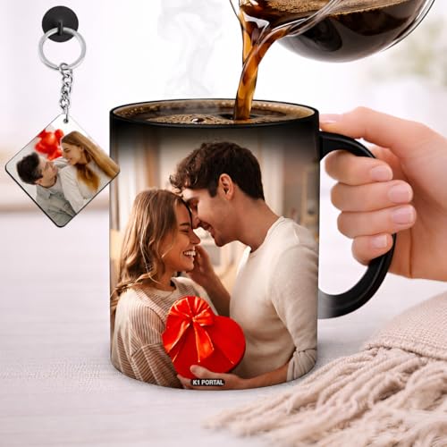 Image of Personalized Magic Mug Custom Photo Name Wish Ceramic Magic Photo Mug for Birthday, Valentine's Day, Anniversary, Rakhi,Girlfriend, Boyfriend -325 Ml 06