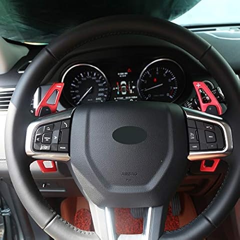 METYOUCAR Aluminum Alloy Steering Wheel Gear Shift Paddle Cover Trim for Discovery Sport 2016-2017,Range Rover Evoque 2012-2017,Discovery 4 2010-2016,Velar 2017,for Jaguar XE/XF/XJL/F-Pace Cover