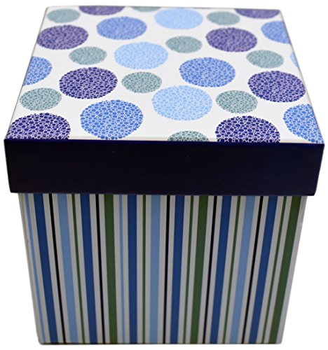 ALEF Elegant Decorative Themed Nesting Gift Boxes -3 Boxes- Nesting Boxes Beautifully Themed and Decorated - Perfect for Gifts or Simple Decoration Around The House! (Square Dazzling Dots)
