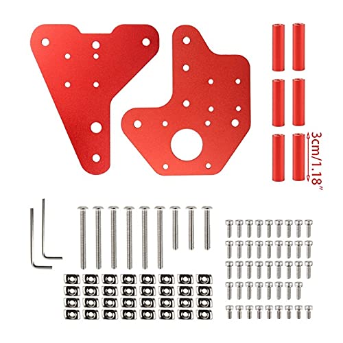 Lysee 3D Printer Parts & Accessories - for Ender 3 3pro 3 V2 3D Printed Parts Dual Z-axis Linear Guide Back Plate Kit