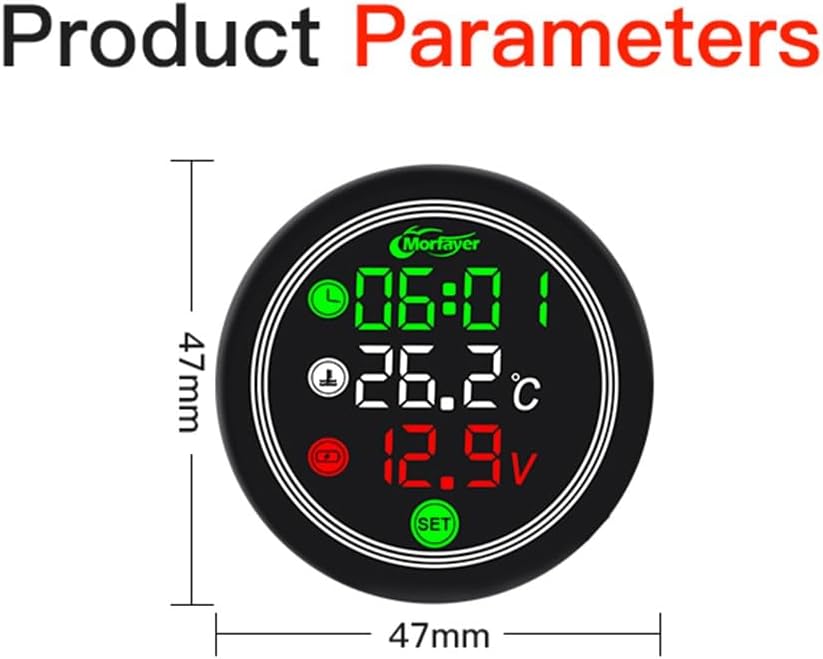 Motorcycle Odometer Gauge 12V Motorbike Universal Full Screen Night Vision Tachometer Gauge Water Temperature Gauge Voltmeter