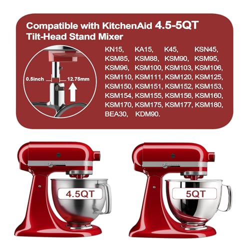Image of Stainless Steel Flat Beater for KitchenAid 4.5-5 QT Tilt Head Stand Mixer, Polished Kitchenaid Paddle Attachment No Coating, Heavy Duty Kitchen Aid Mixers Accessories Dishwasher Safe by GEFT