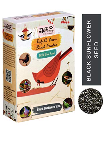 Image of JiMMy Pet Products Black Sunflower Seeds Pack Bird Food 350 Grams