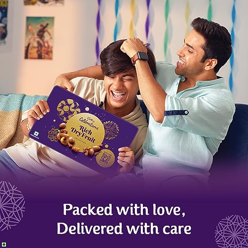 Image of Cadbury Celebrations Rich Dry Fruit Collection Chocolate Gift Box, 177 g & Happilo Premium California Roasted & Salted Pistachios 200 g