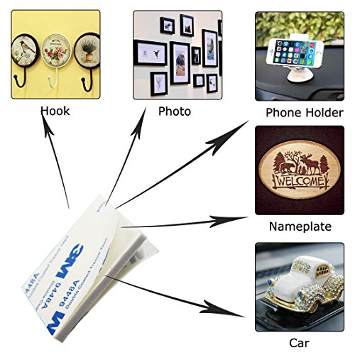 Cbtone 50 Pcs Double Sided White Foam Tape Strong Pad Mounting Adhesive Stickers, Square #TOP3