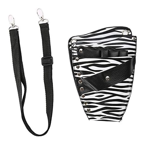 ANGGREK Scissor Pouch Holster PU Leather Professional Salon Hairdressing Pouch Waist Bag with Belt for Hairdressers Hair Stylist(4 Scissor Pouches) Cover