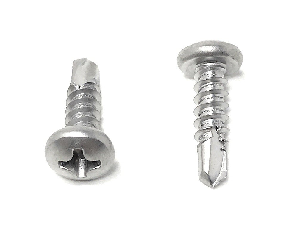 #6x1/2 Stainless Steel Phillips Pan Head Self Drilling Tapping TEK Screw (410 Stainless Steel) 100 Pieces 6X1/2