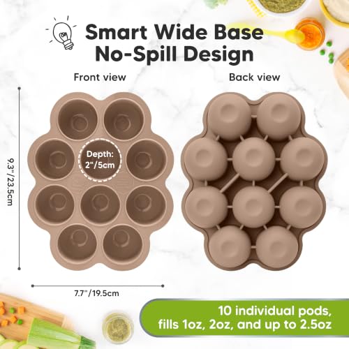 KeaBabies 2oz Silicone Freezer Trays