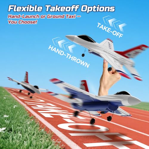 Image of DEERC F16 Thunderbirds RC Plane,3CH Remote Control Airplane Fighter Toys