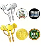 Ugotit Golf Ball Marker with Magnetic Hat Clip for Putting, Secure Magnetic Golf Ball Marker, Ball Marker Hat Clip for Women & Men, Golf Accessories & Funny Gifts (6PCS)