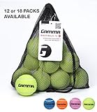Gamma Bag of Pressureless Tennis Balls - Sturdy & Reuseable Mesh Bag with Drawstring for Easy Transport - Bag-O-Balls (18-Pack of Balls, Yellow)