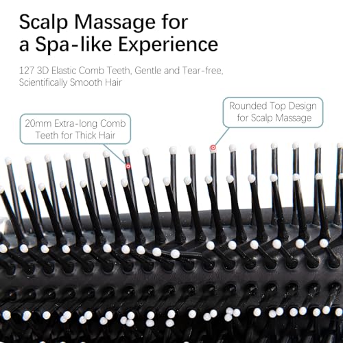 Cepillo de cabello de viaje con espejo plegable compacto miniatura 6