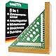 Smabix® 5-in-1 Zimmermannswinkel [100% ALUMINIUM] – 180mm großer Anschlagwinkel & Schreinerwinkel, 90 & 45 Grad Anschlagwinkel, mit Videoanleitung, Metrisches System