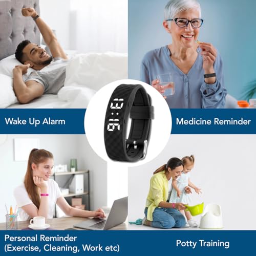 Image of Tabtime Vibrating Alarm Reminder Watch - with up to 10 Personal Alarms or Pill Reminders per Day