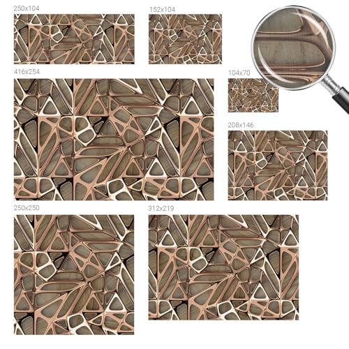 Mural geométrico autoadhesivo para tapar imperfecciones 6