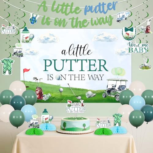 Décoration de gâteau baby shower golf et accessoires de table chics - 4