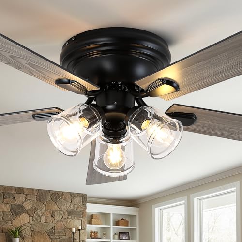 Image of 52 Inch Vintage Ceiling Fan with Light and Remote Control
