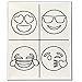 Pre Drawn Stretched Stenciled Canvas Painting for Kids | Custom Emoji Smiley Yellow Theme | Birthday Gift Emoji | Paint Party Favor (8x10 Inches)