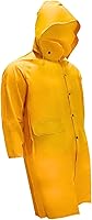 Magid Heavyweight 14 Mil PVC Rain Jacket with Detachable Hood - Unisex Yellow Lined Raincoat for Maximum Protection