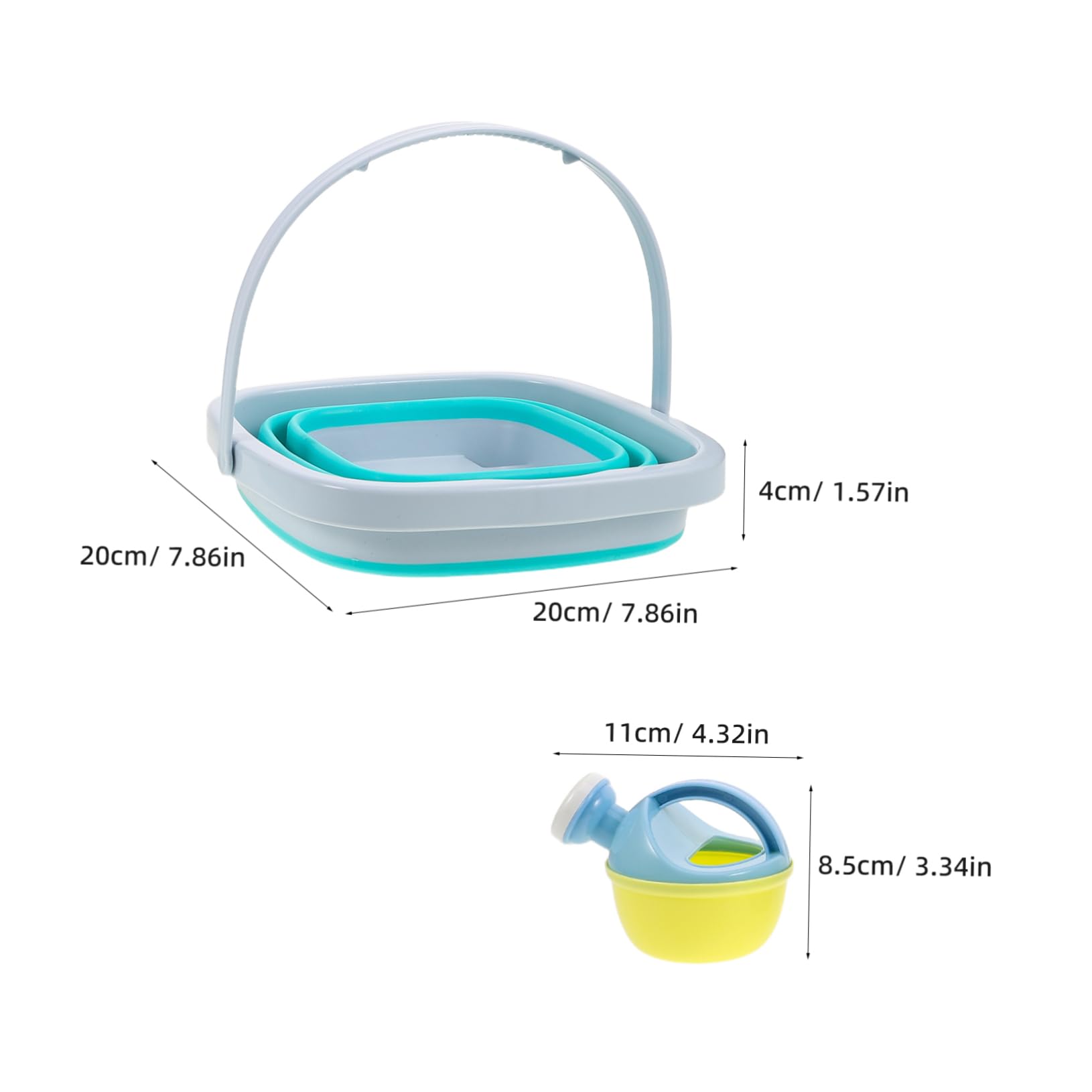 GALPADA Juguetes de Playa para Cubo Plegable con Palas y Rastrillo Juego para Areneros Jardines y Actividades de Verano