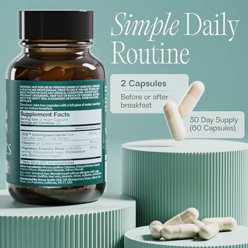 BIOMA Probiotics - Digestive Health Probiotic - Gut Support for Men & Women with Xylooligosaccharides, Tributyrin & Bifidobacterium - Vegan & Gluten Free - 180 Delayed-Release Capsules (90-Day Supply) - Image 5
