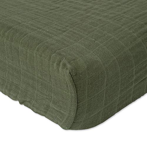 Image of Little Unicorn Premium Changing Pad Cover | Extra Soft & Breathable Muslin Fabric (Fern)