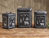 Black Bear Metal Canisters - Set of 3