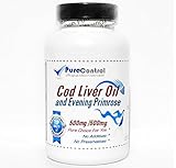 Cod Liver Oil Concentrate 500mg and Evening Primrose 500mg // 200 Capsules // Pure // by PureControl Supplements