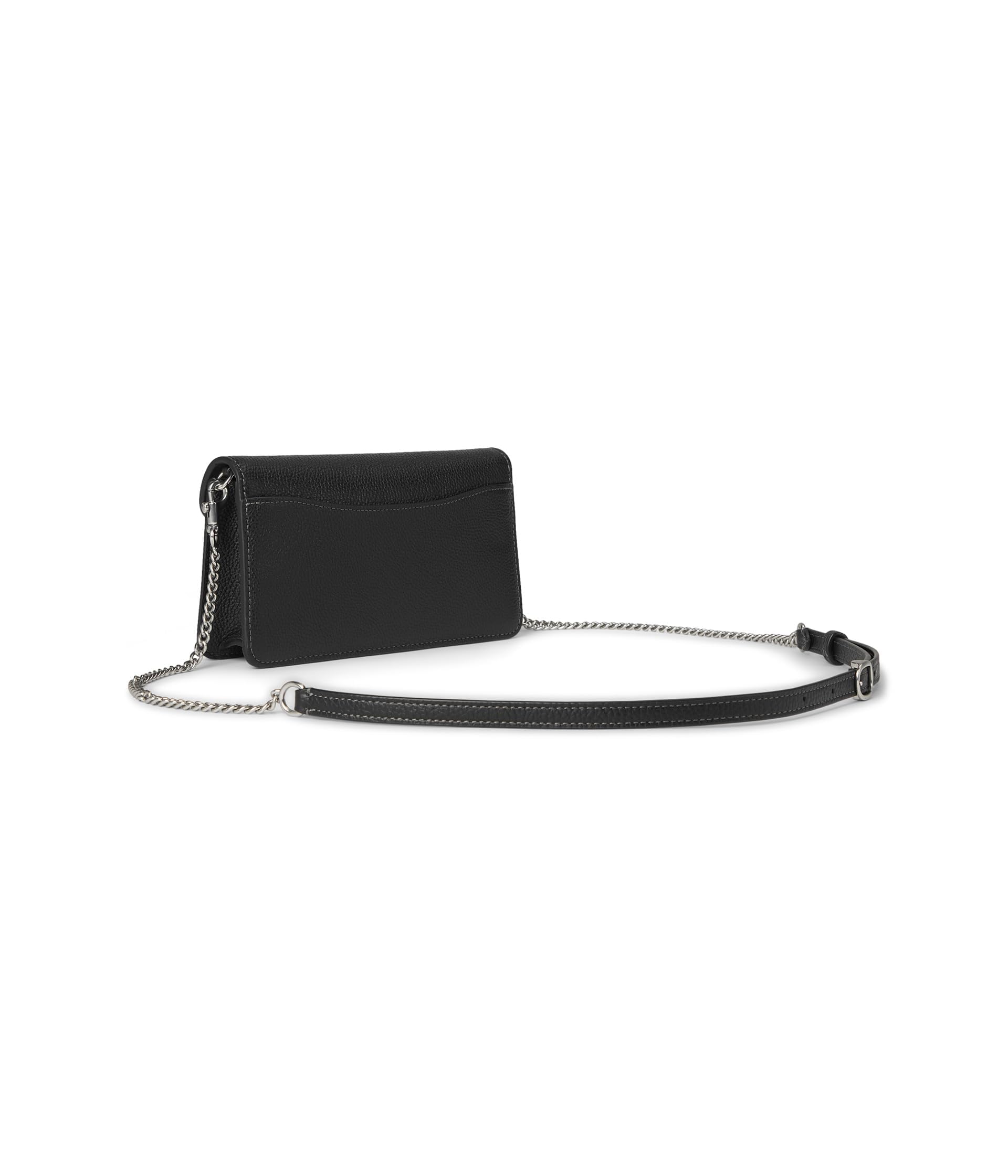 Polished Pebble Leather Tabby Chain Clutch