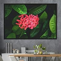 Framed Canvas Wall Art Flora Snapshot Closeup Dark Expressive Farmhouse/Country Floral Multicolor Photography Realism Single - 16x24 inches