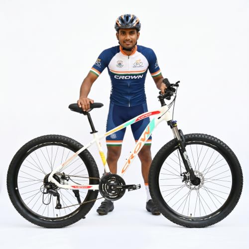 Image of CROW - Viper MAX 24 Speed Aluminium Cycle 27.5T 24 Geared Bicycle for Men with Front Zoom Lockout Suspension & Jak Dual Disc Brake Mountain Bike | Ideal for 14+ Years, Unisex.