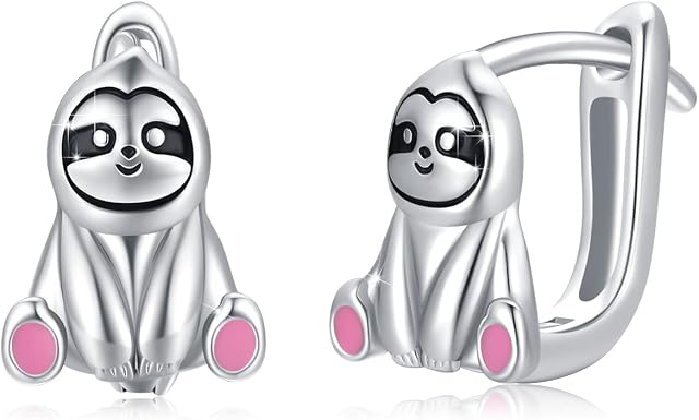 Panda/Bunny/Rabbit Hoop Earrings 925 Sterling Silver Cute Animal Bunny/Rabbit Earrings Hoop Earrings Rabbit Jewelry Valentine's Day Gifts for Women Girls Kids