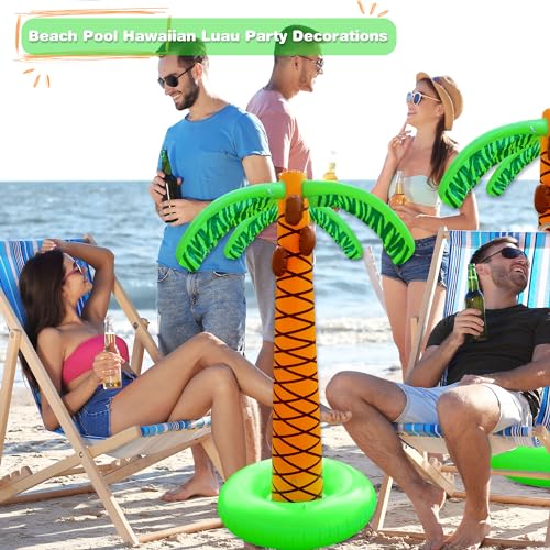 Palmier gonflable stable de 140 cm pour ombrager visuellement la piscine