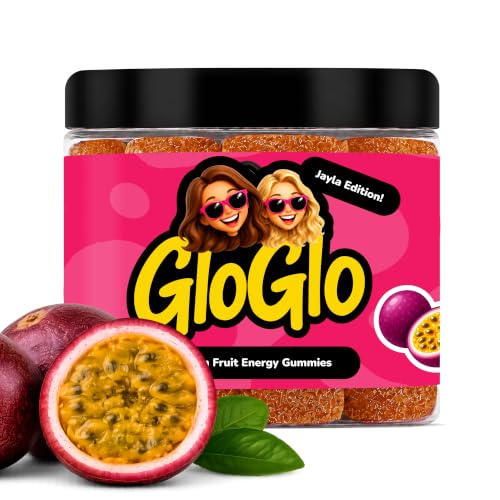 GloGlo Dextrose Energy Chews | Glucose Gummies for Running, Cycling &amp; Endurance | Fast Glucose Gel Packs Alternative for Long Runs &amp; Rides | Running Gummies Built for Athletes | Vegan, Gluten Free (25 Gummies, Jayla X Passion Fruit)